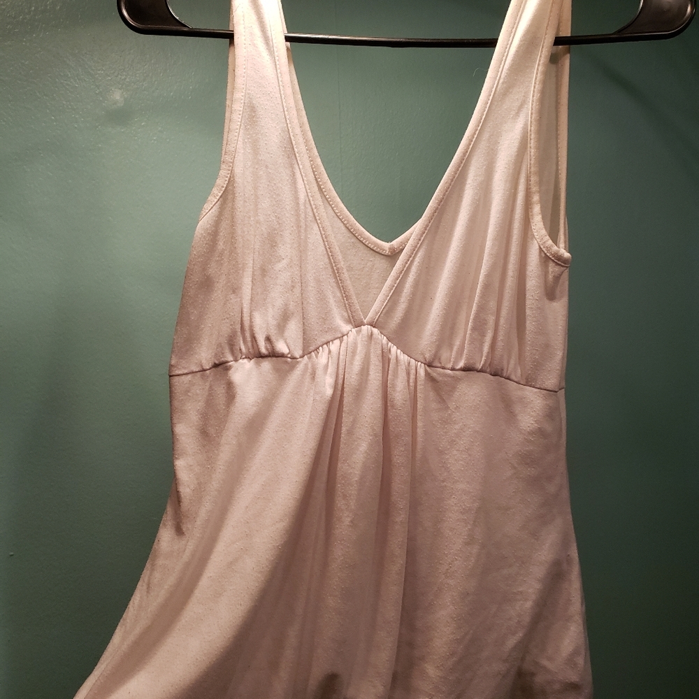 2 for $10/ XOXO white V- neck cotton gathered top